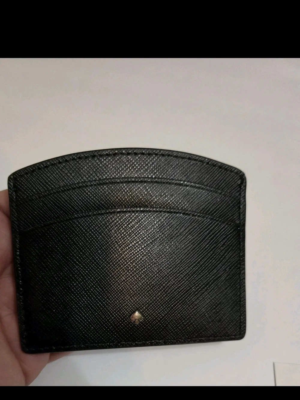 Kate Spade Card Holder Black Pearl-Studded NWT